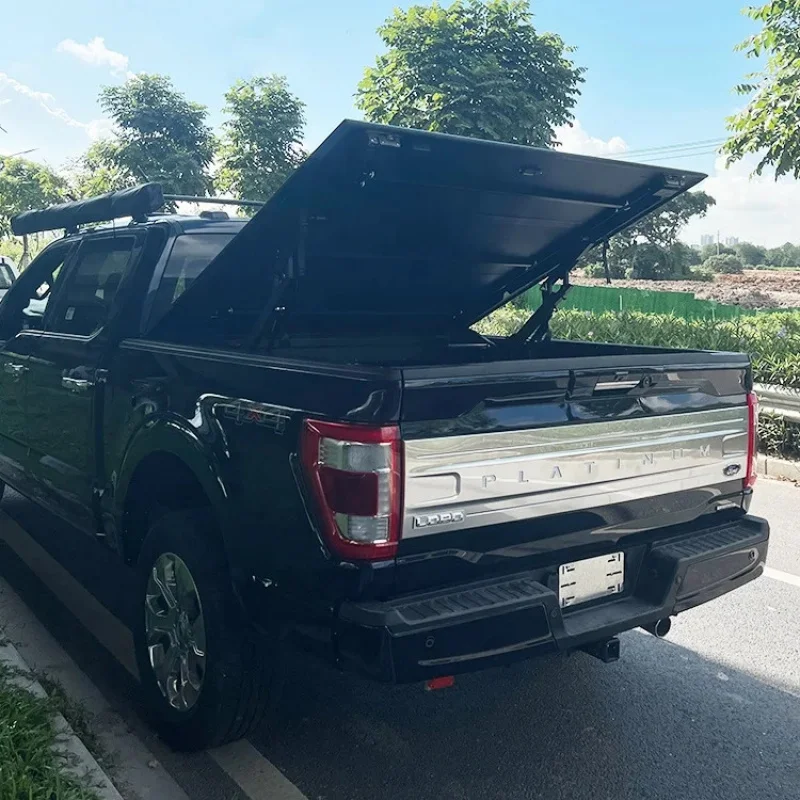 

Factory Hot Selling High Quality Hardtop Tri-fold Tonneau Cover for F150/Ranger/XLT/Raptor/Wildtrak | Folding Lift-up Accessori