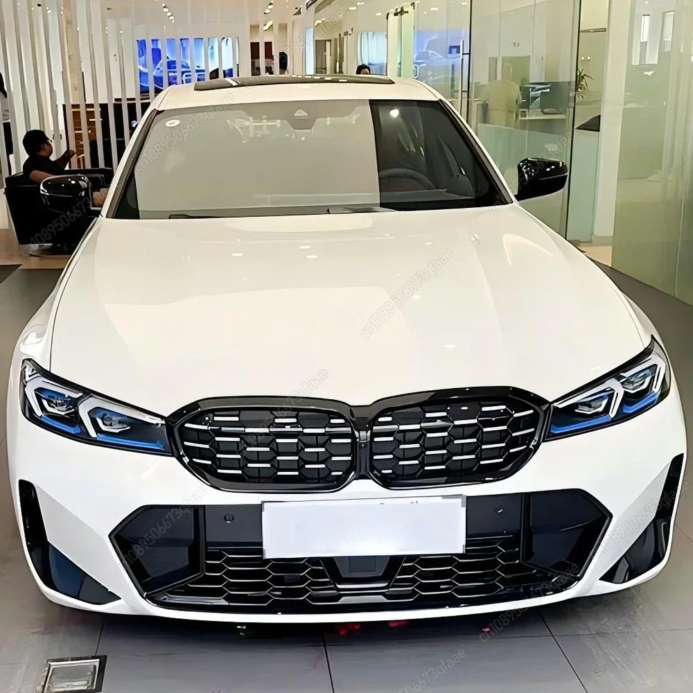 

Car Front Kidney Diamond Grille Grill Center Grid Mesh Black For BMW 3 Series G20 G21 320i 325i 330i M340i M-Sport 2022-2024 LCI
