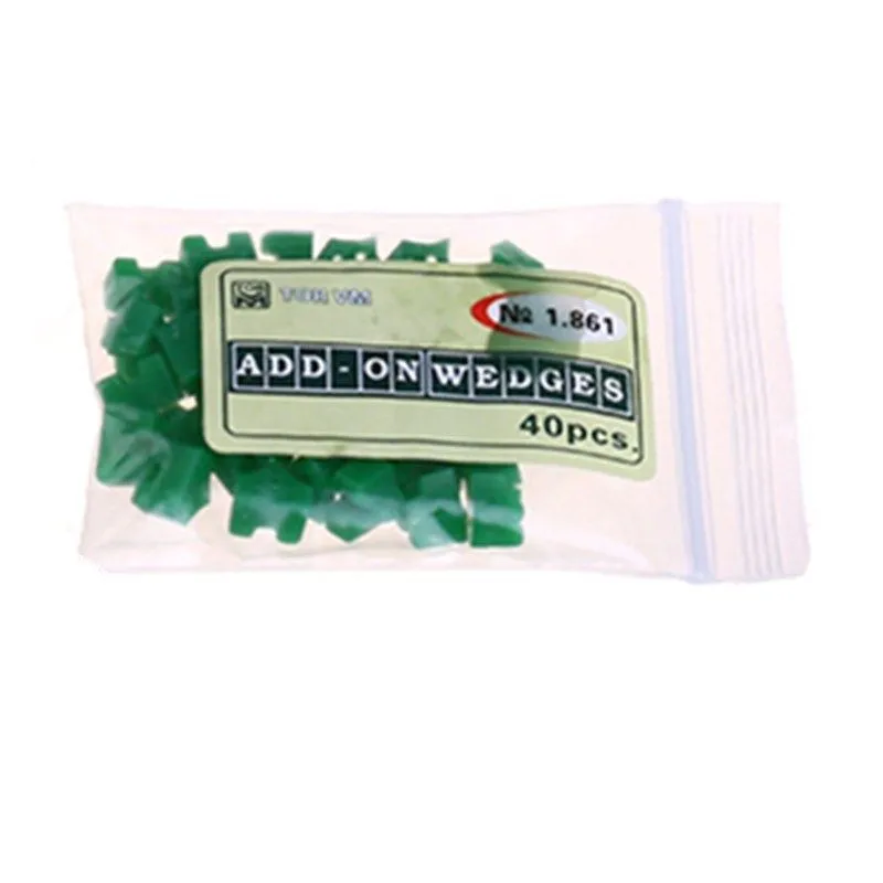 40pcs/Pack dental wedges silicone rubber Add On  TOR VM Delta Ring Tine  rings silicone packing wedges No 1.861 Dental material