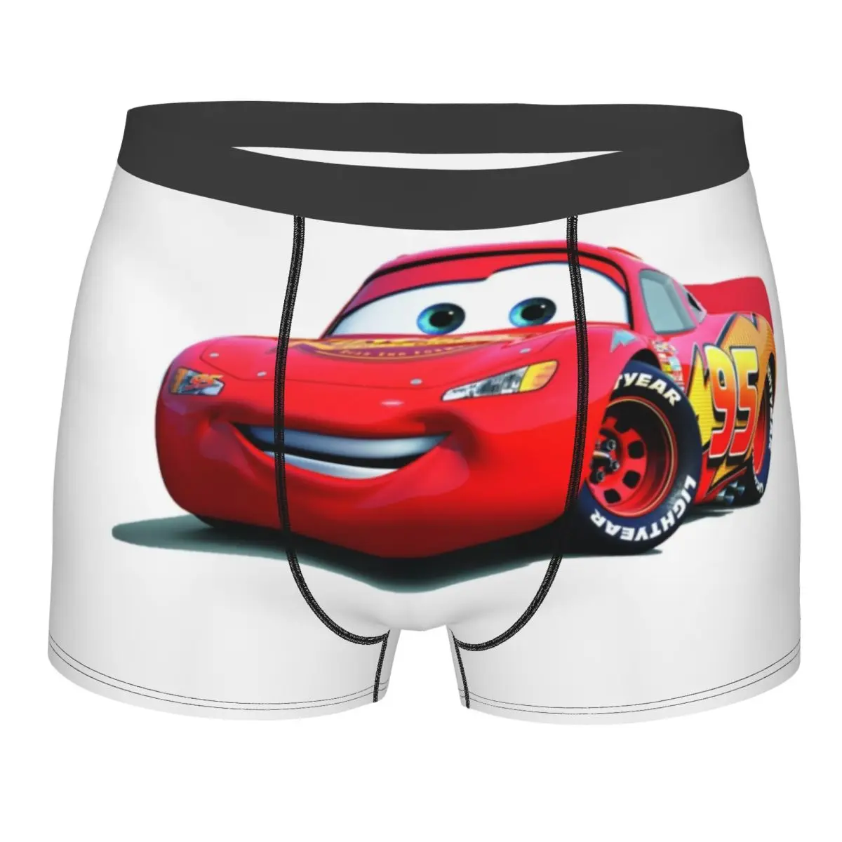 

Мужские трусы-боксеры Cars Lightning Mcqueen с 3D-принтом, эластичные, стрейчевые
