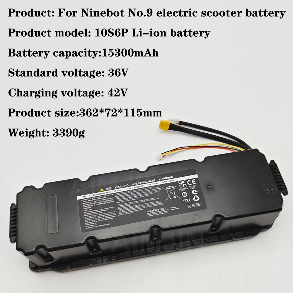 G30 36V Soccter battery 18650 10S6P battery pack 15300mAh For Xiaomi No.9 Ninebot MAX G30 G30LP G30D Soccter