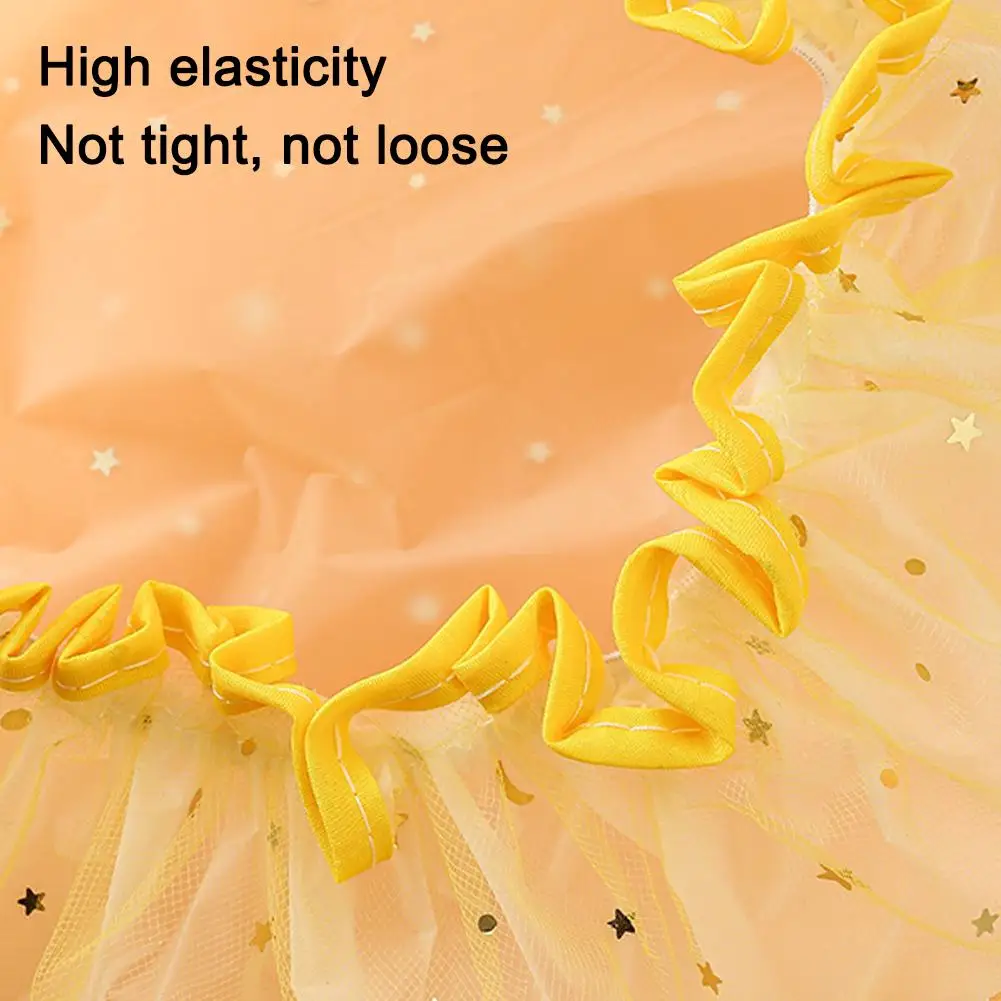 1/4 قطعة قبعة الدش القابلة لإعادة الاستخدام غطاء حمام مرن المنزلية المضادة للزيت الدخان العناية بالشعر قبعة الدش قبعة الصحية #4