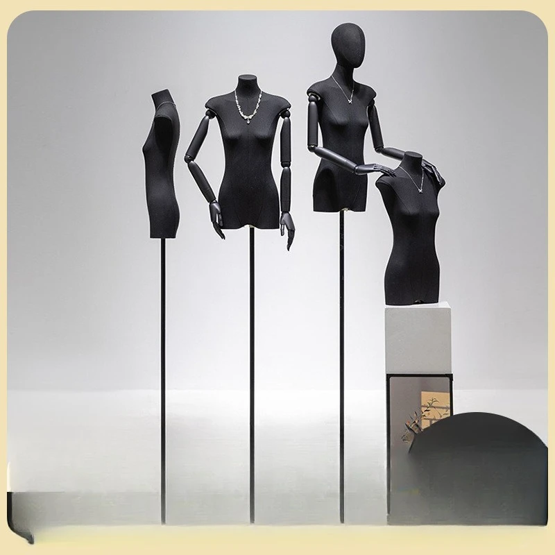 

Black model display stand women's clothing half-body doll