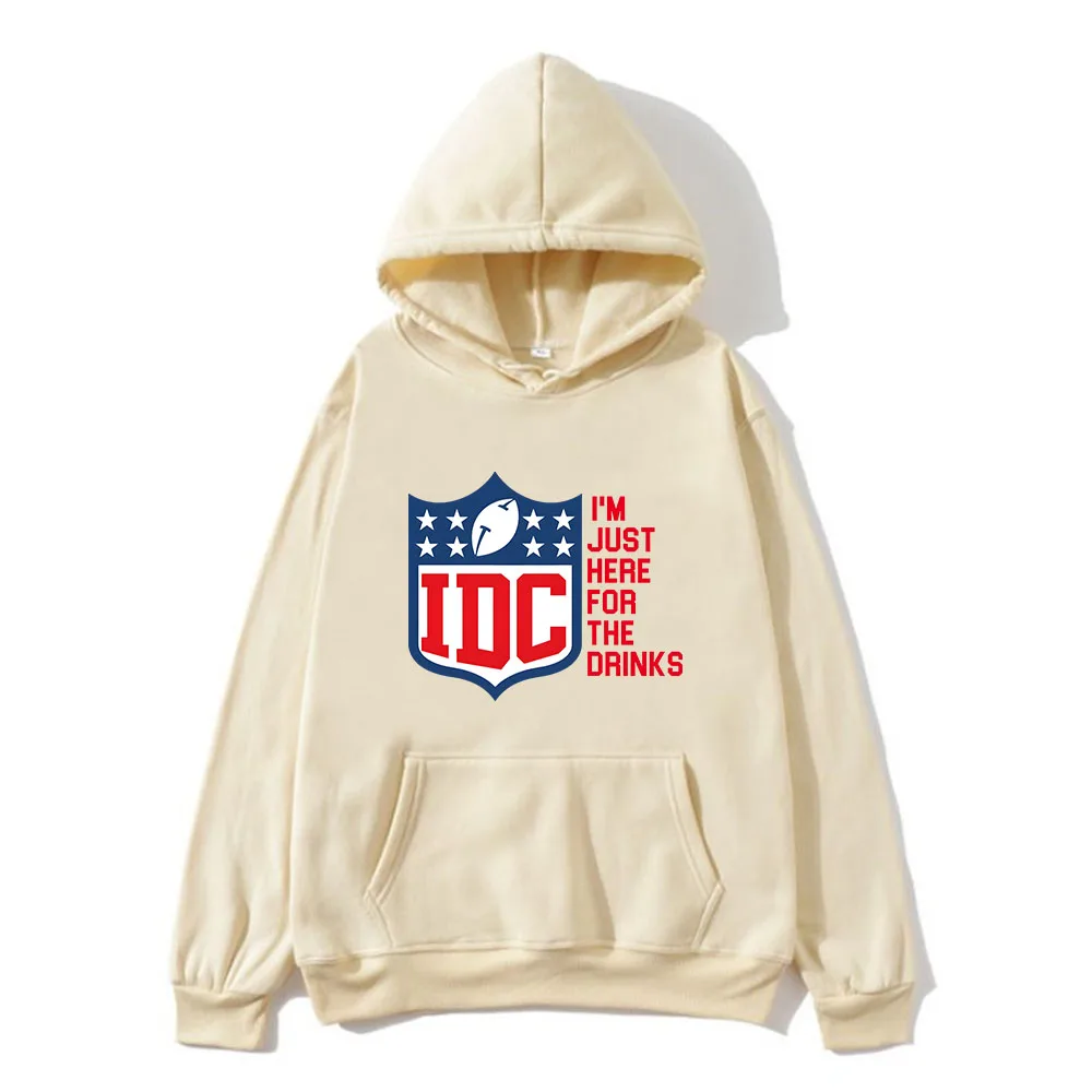 

I Don't Care IDC Football Hoodie Casual O-neck for Autumn/Winter Sweatshirt Men/women Long Sleeve Clothes Fleece Sudaderas Hoody