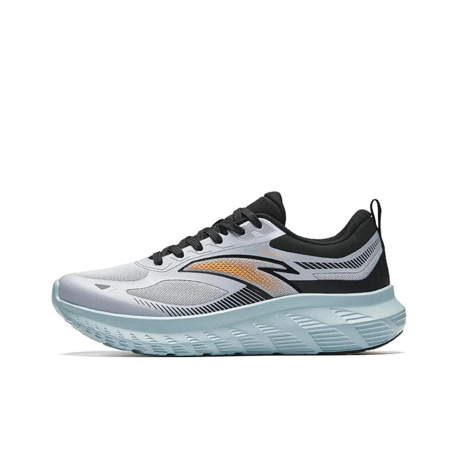 Anta Cloud Path Comfortable And Breathable Fabric Low top Casual Running Shoes Men's Gray Black 912435511-1