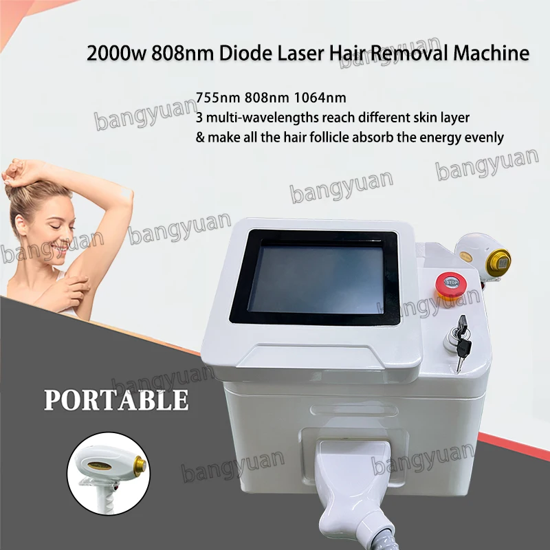 

2023 Newest 3 Wavelength 808nm Diode Laser Hair Removal Machine for Salon Rejuvenator Painless Effective Hair Removal Machine