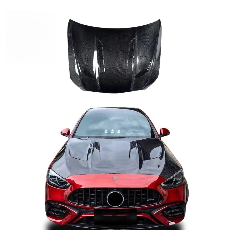 

CF Front Bonnet For Mercedes Benz C Class W206 Engine Hood Carbon Fiber Engine Cover Hood