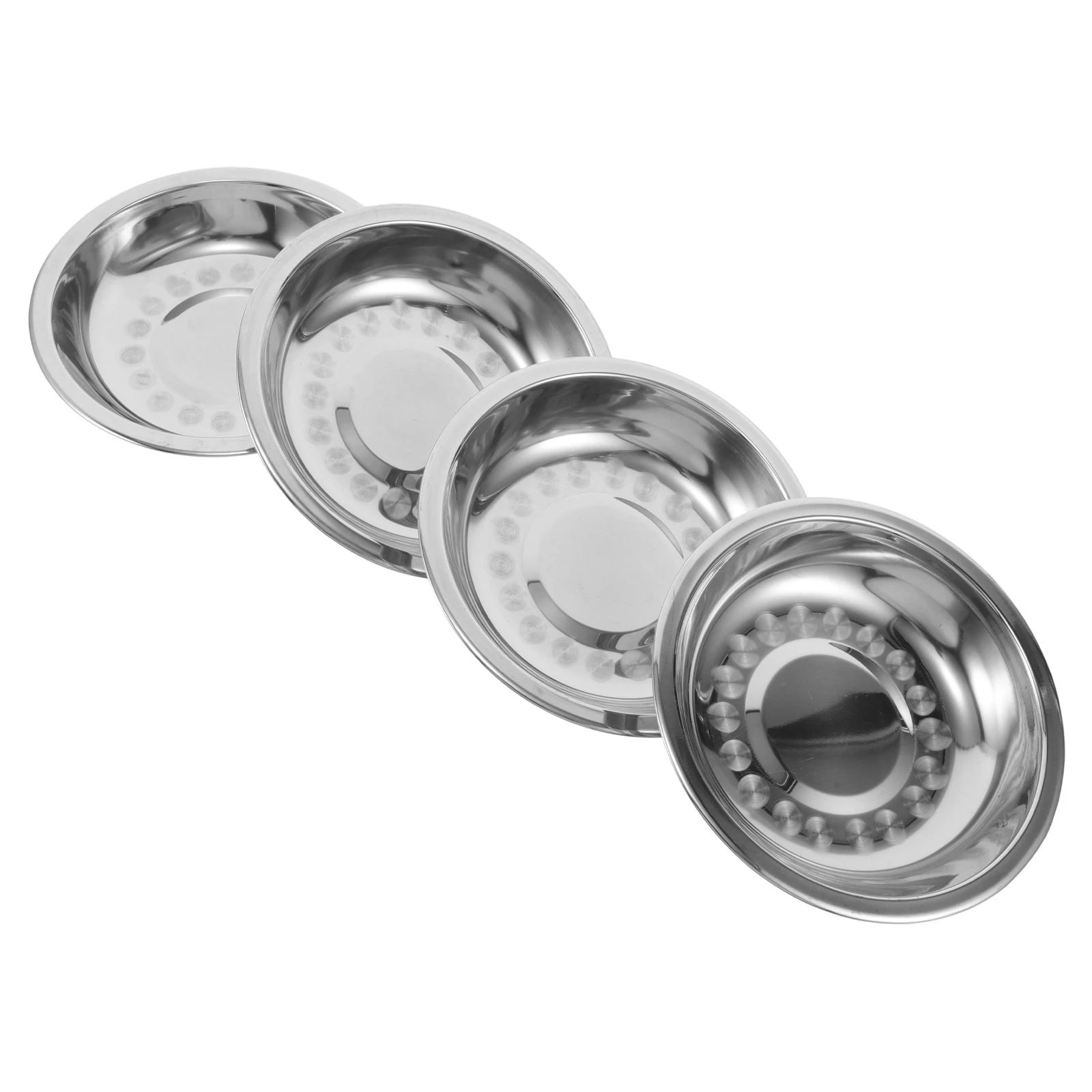 

4pcs Stainless Steel Scale Trays Nonmagnetic Laboratory Balance Pans Measuring Trays Compatible with Weighing for Food
