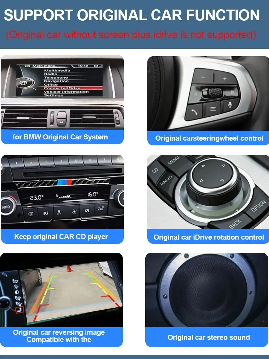 12.3 inch Wireless Carplay Android for BMW 5 Series F10 F11 CIC NBT Car Radio GPS Navigation Head Unit GPS Multimedia Player