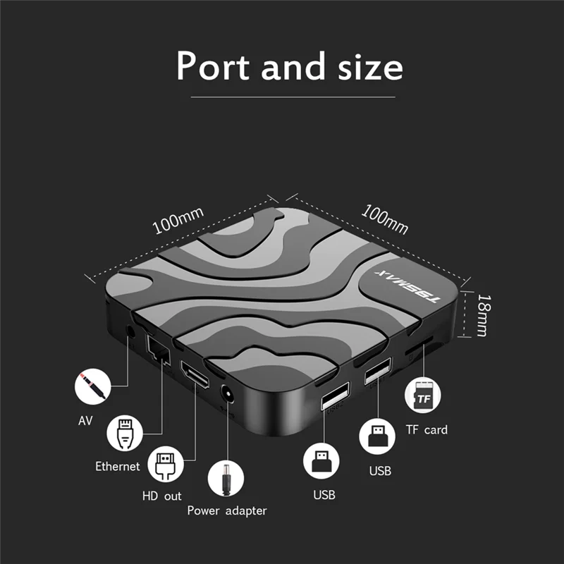 ABZW T95MAX 6K TV Box H618 Android 12.0 4K مشغل الوسائط HDR Dual Wifi T95 Max Set Top Box 2G RAM + 16G ROM EU Plug