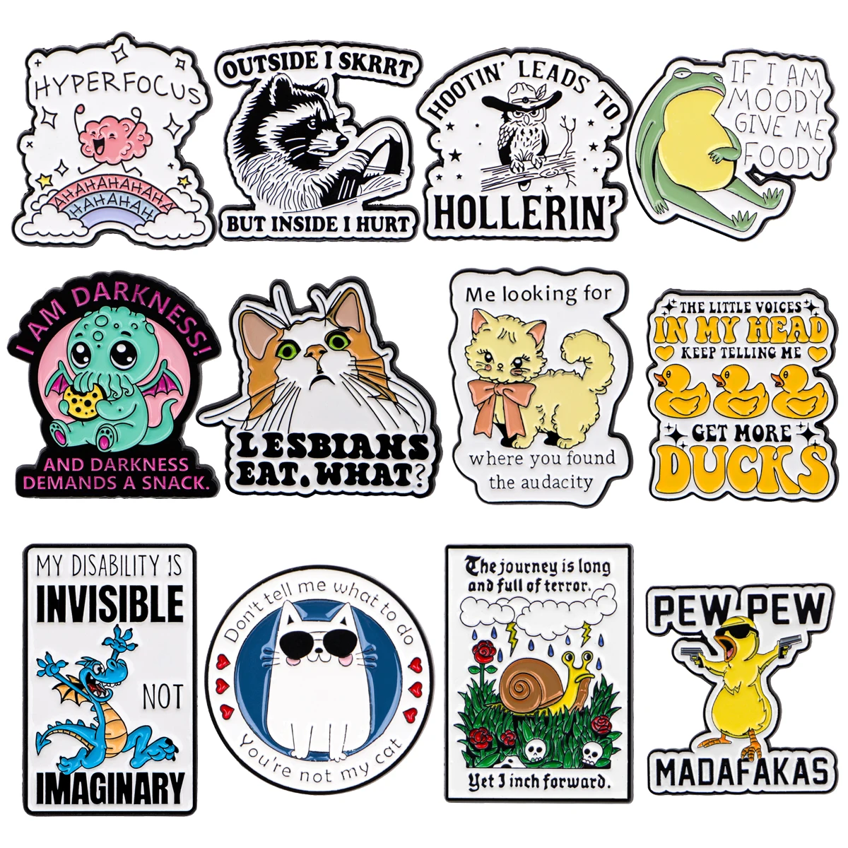 عبارة تحفيزية المينا دبوس الحيوانات دبابيس للنساء التلبيب شارة بدبابيس على ظهره زي اكسسوارات هدايا مجوهرات الأزياء #1