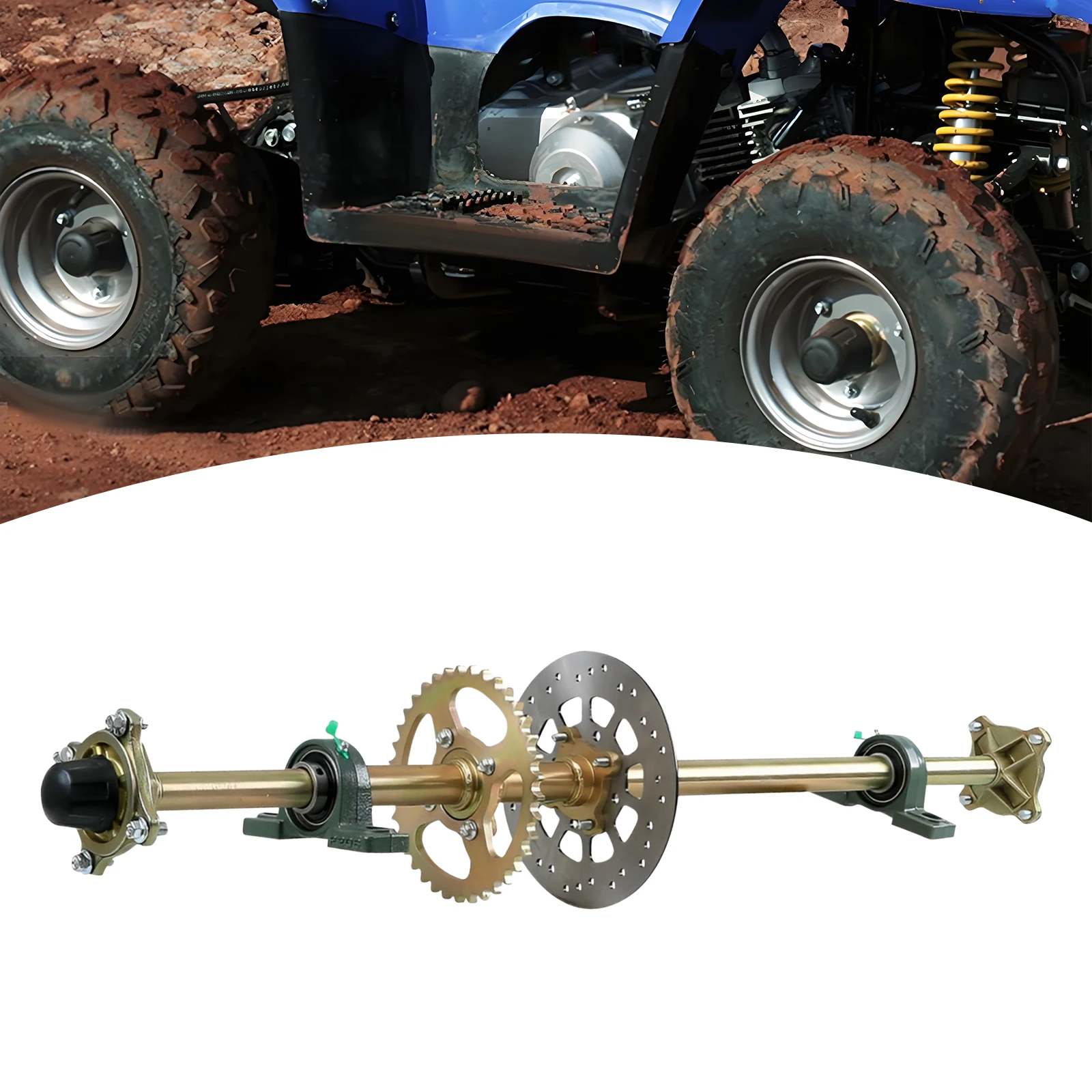 44 Inch Live Axle Hub Complete Kit for Kart Golf Cart ATV Quad Bike Rear Assembly DIY Mini Bike