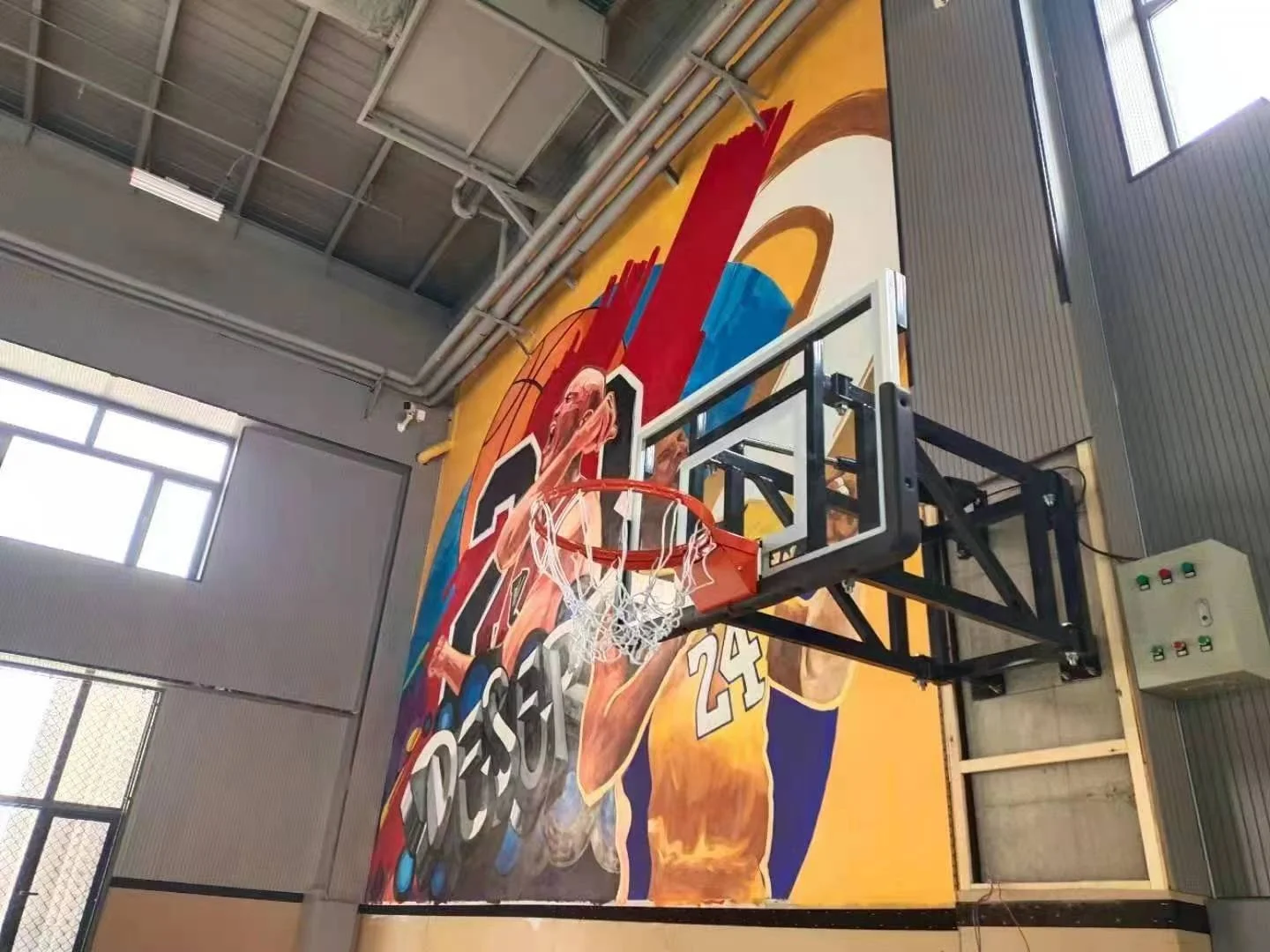 حامل كرة السلة المثبت على الحائط، عمود كرة السلة للبيع