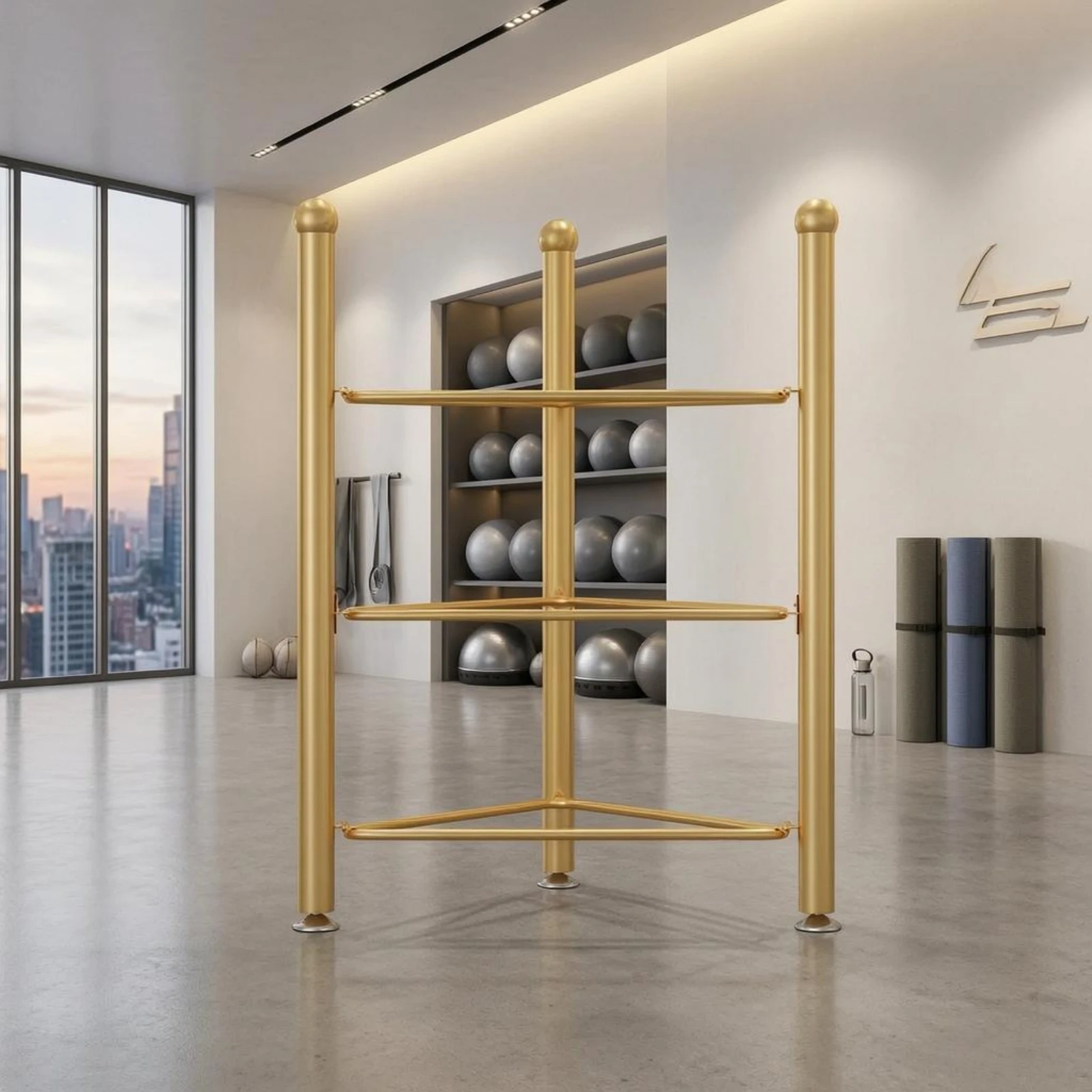 fitness-ball-rack-three-tier-exercise-ball-rack-unobstructed-frame-cylindrical-for-home-gym