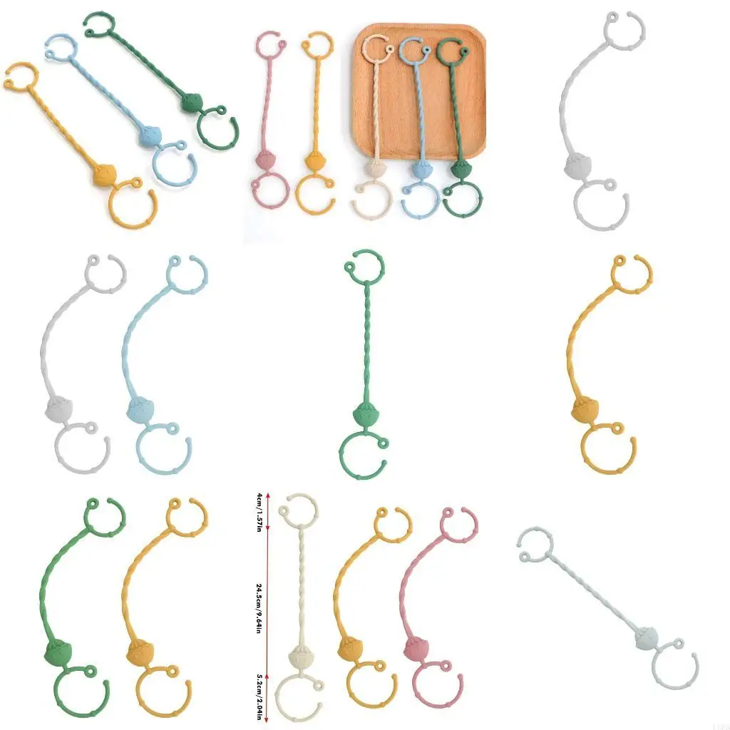 

Гибкая силиконовая цепочка для соски, эластичный прорезыватель, игрушечный ремешок, браслет, защита от падения, детская веревка