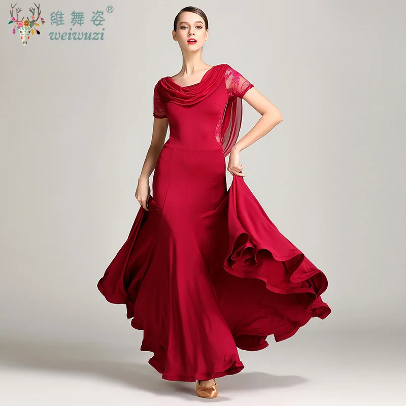 

Modern Dancing Costumes High End High-end Elegant Sexy Big Swing Dresses Adults Waltz Ballroom Dance Competition Clothing