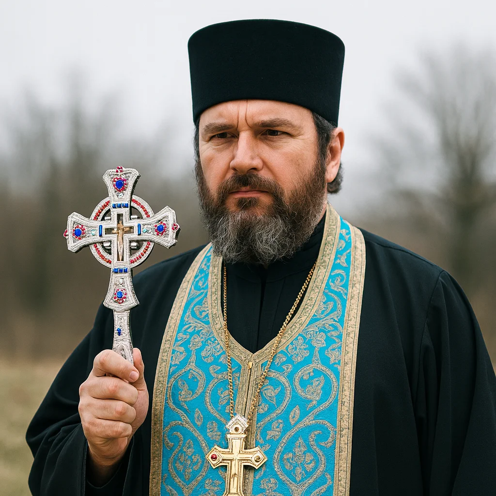 

Christian Church Processional Cross Gold Silver Plated with Crystal Ornate Religious Ceremony Symbol Gift Idea