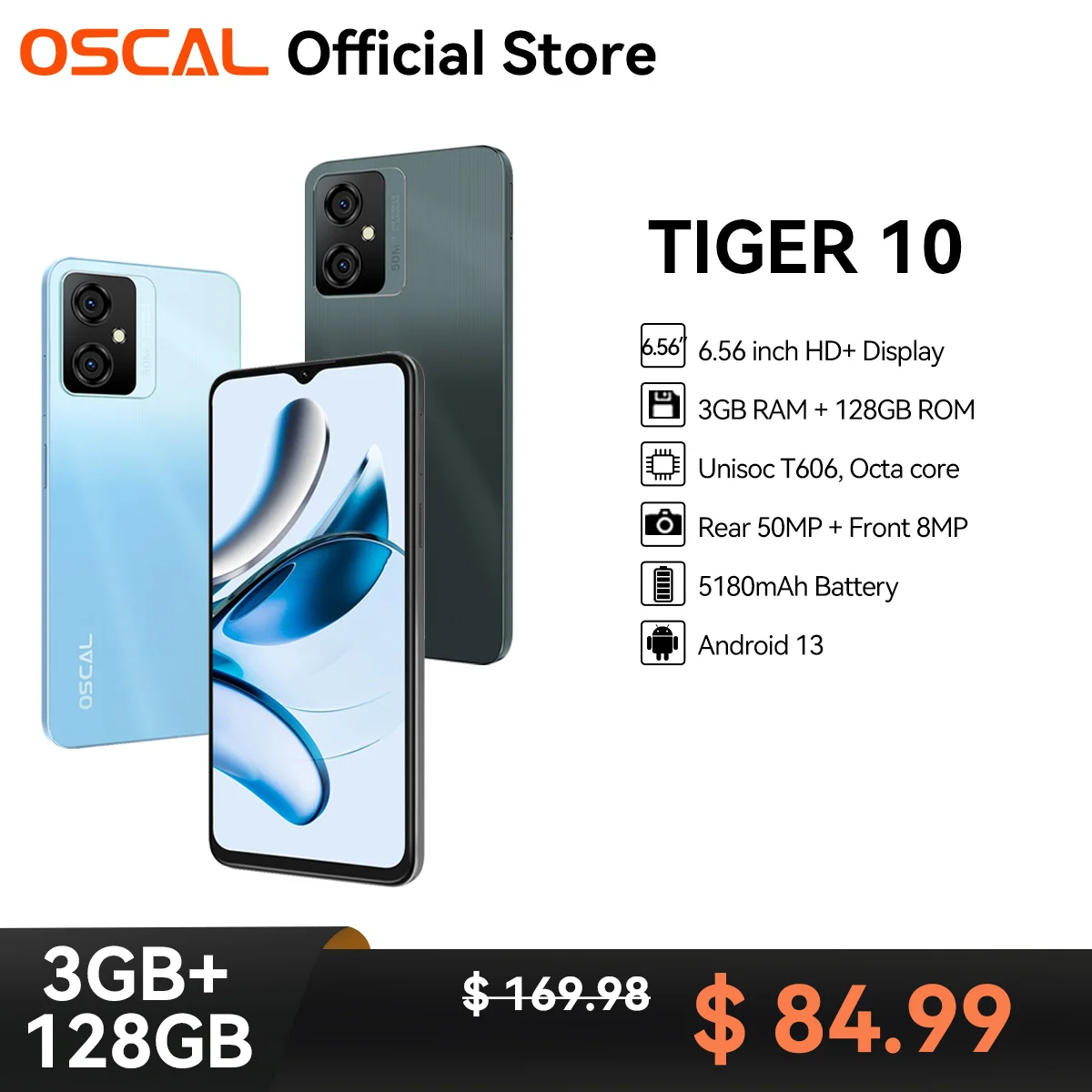 OSCAL TIGER 10 Smartphone, 6.56