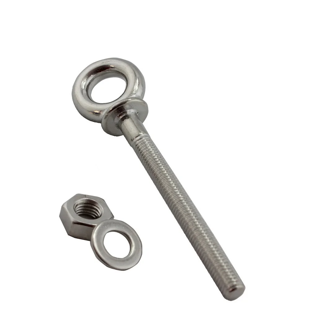 1PCS 316 Stainless Steel Threaded Lifting Eyes Bolt With Shoulder M6 M8 M10 Stainless Steel Expansion Hexagon Long Screw Bolts