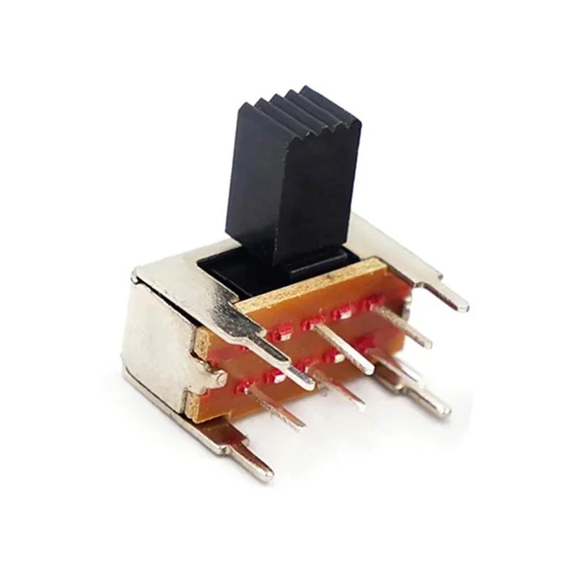 10 sztuk SK-22H04 dwustopniowy przełącznik dwurzędowy 6Pin pozioma stopka 2-stopniowy wzmacniacz mocy audio boczny przełącznik zasilania — zdjęcie 5