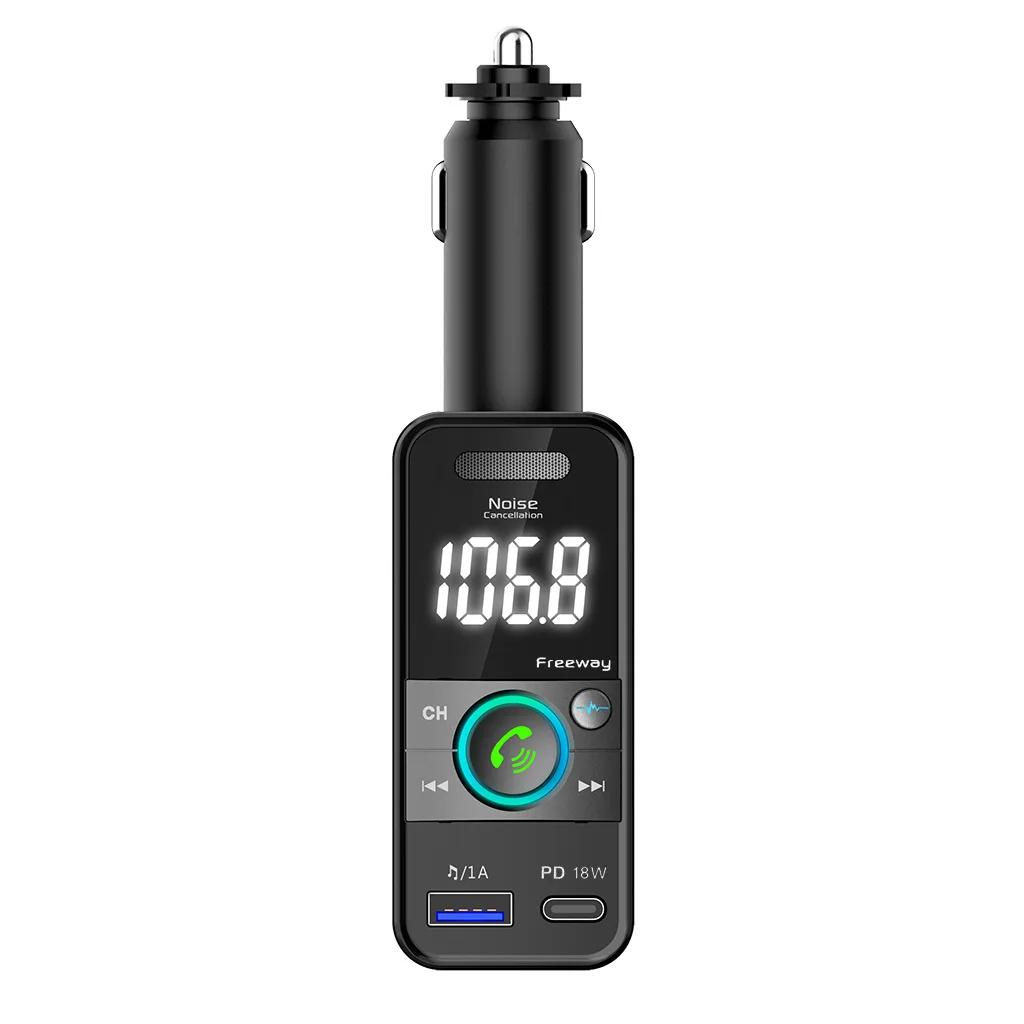 Japanese Version One-click Noise Reduction Car Bluetooth BT94 Music Player FM Transmitter PD Fast Charging Charger