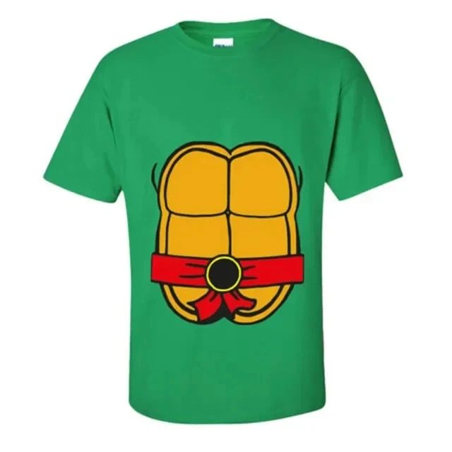 Turtle Cosplay 3D Printed Personality Street Hip Hop Fun Men's And Women's Round Neck Short Sleeve Children's Casual T-shirt Top