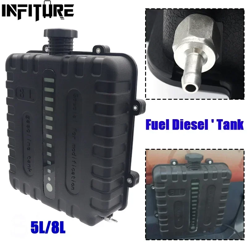 5L/8L Oil Storage Tank with Lid Air Diesel Heater Fuel Tank Sturdy Leak-proof Fuel Tankfor Car Truck Camper Caravan