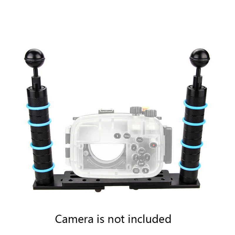 Diving dual handheld photography adjustable fill light stand Camera Diving Tray Bracket Single Dual Handle Grip Ball Head Light