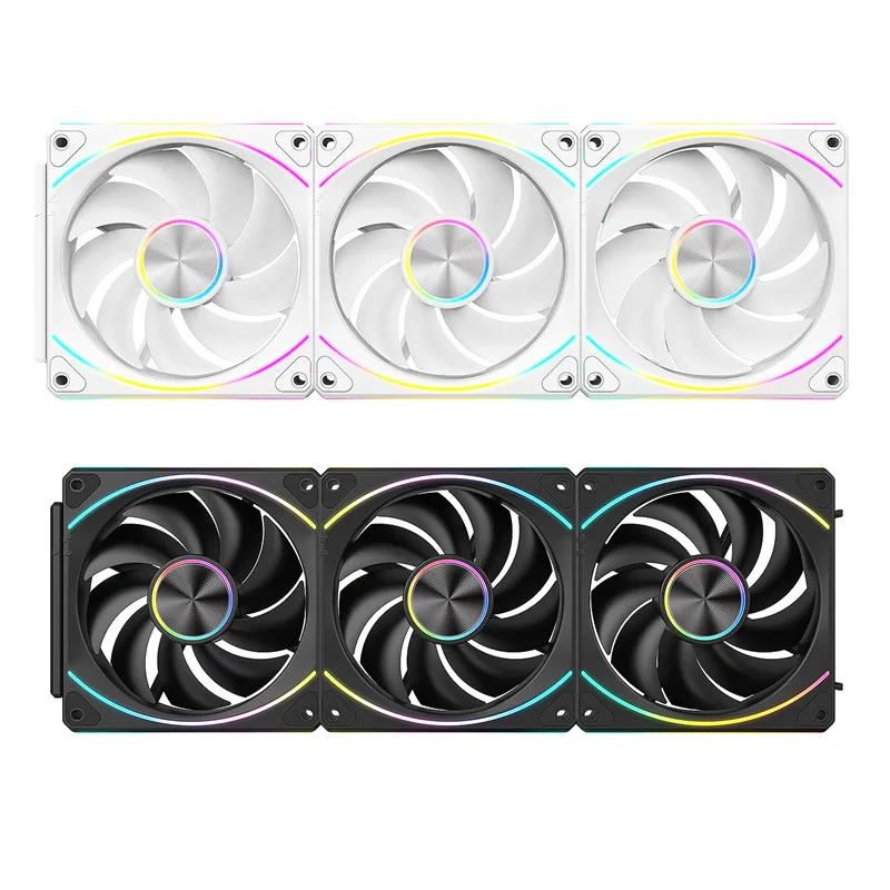 ICE Whale PJ-3 Rainbow Eye PC Cooling Case Fan ARGB Mirror Cycle Light Effect Wireless Stitching CPU Cooler Fan Motherboard Sync