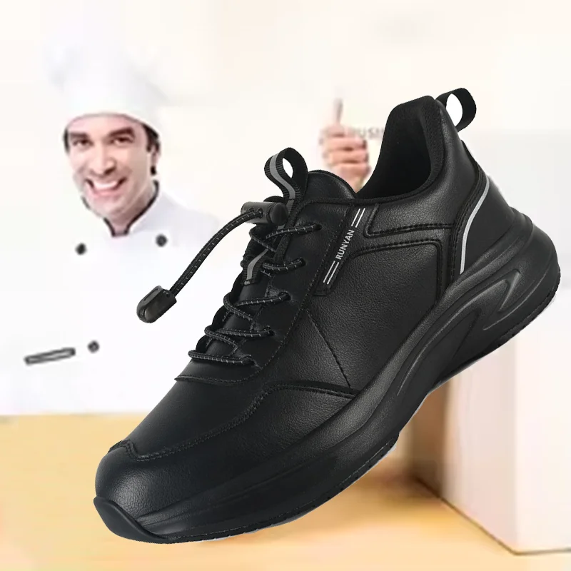 

Men's Chef Shoes Anti Slip Oil Resistant Dirt Resistant Kitchen Shoes Work Shoes Quick Drying Rain Shoes Large Size Breath Clogs