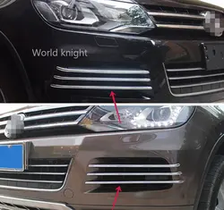 Car Styling Car Front Bumper Lower Grille Cover Racing Grills Sticker For VW Volkswagen 2011 -2014 Touareg