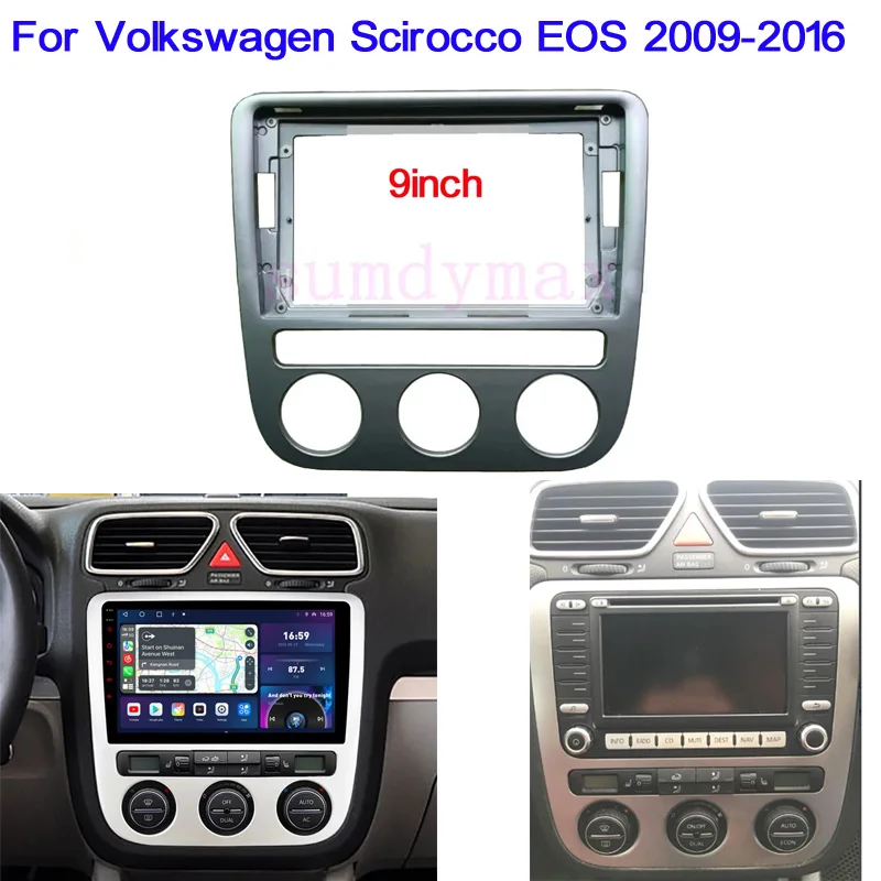 

Car Radio Fascia For Volkswagen VW Scirocco EOS 2009-2016 Stereo Frame Plate Adapter Mounting Dash Installation Bezel Trim Kit