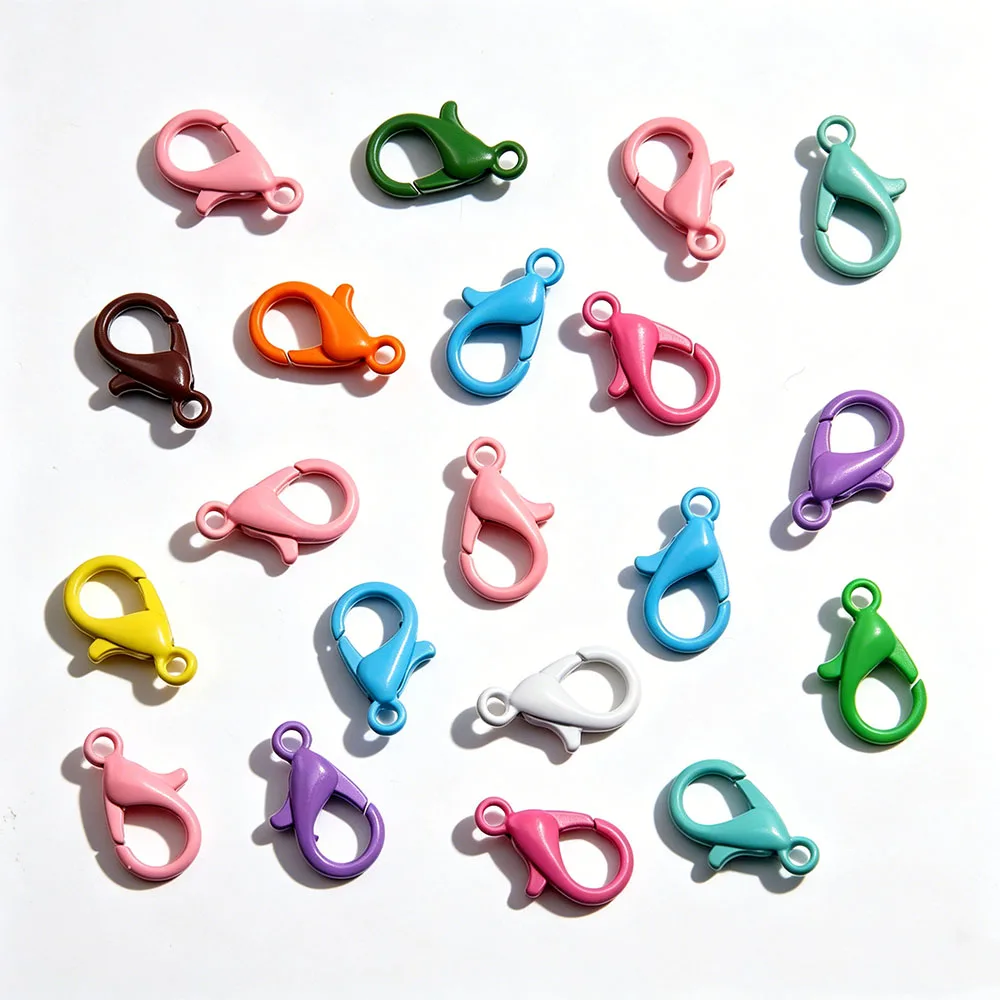 20 Pieces Mini Lobster Clasps 12/14/16/21mm Metal Connecting Hooks Buckle DIY Keychain Bag Charm Making Accessories
