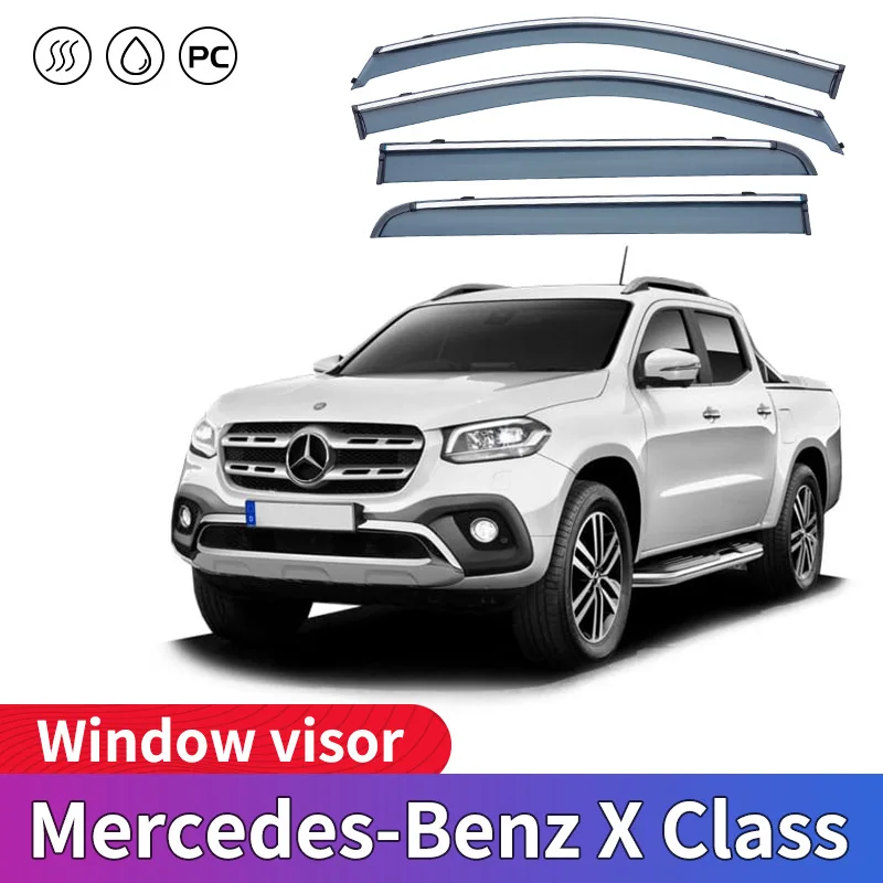 

Для Mercedes-Benz X-Класса W470 2017+ Дефлекторы окон, козырьки от солнца и дождя, защита от ветра, аксессуары для авто