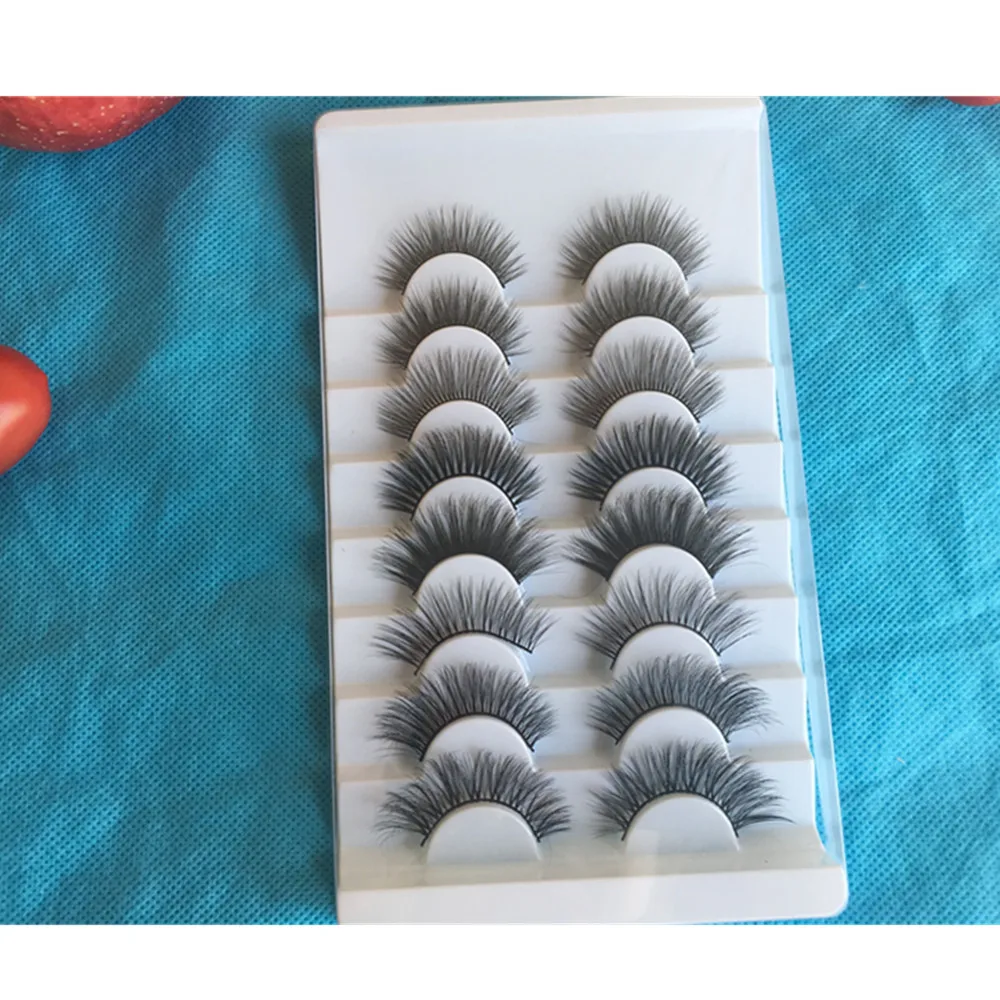 

8 pairs 3D natural false eyelashes 15-20mm makeup kit Mink Lashes extension mink fake lashes eyelashes maquiagem fast shipping