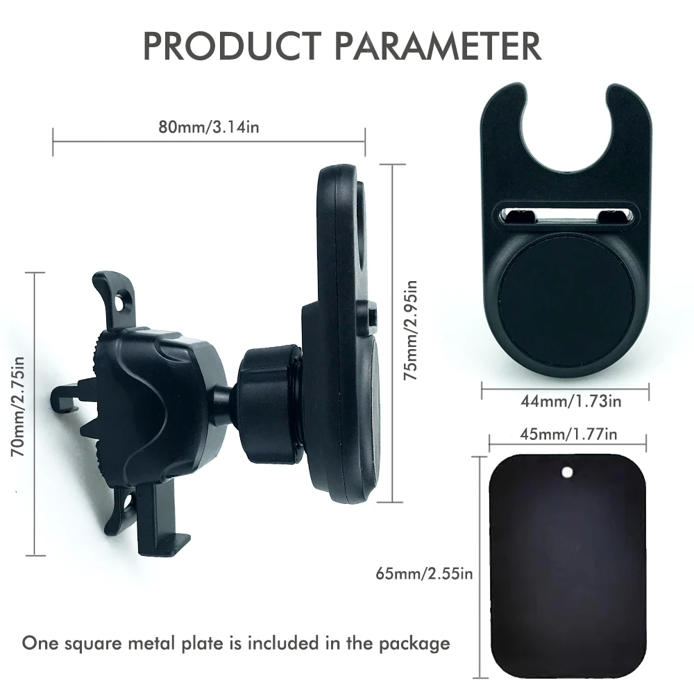 Magnetic Car Phone Holder, Universal Air Vent Magnet Mount, 360° Rotation Hands Free GPS Stand for iPhone Samsung Smartphones - view 6