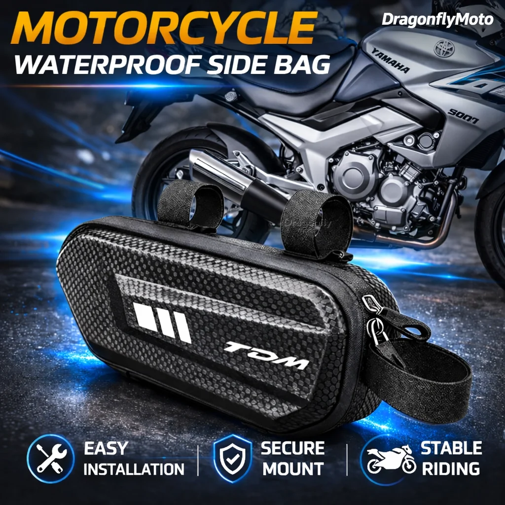 

Large Capacity Motorcycle Side Bag For Yamaha TDM 850 1991-2001 TDM 900 2002-2013 Waterproof Multifunctional Storage Pouch