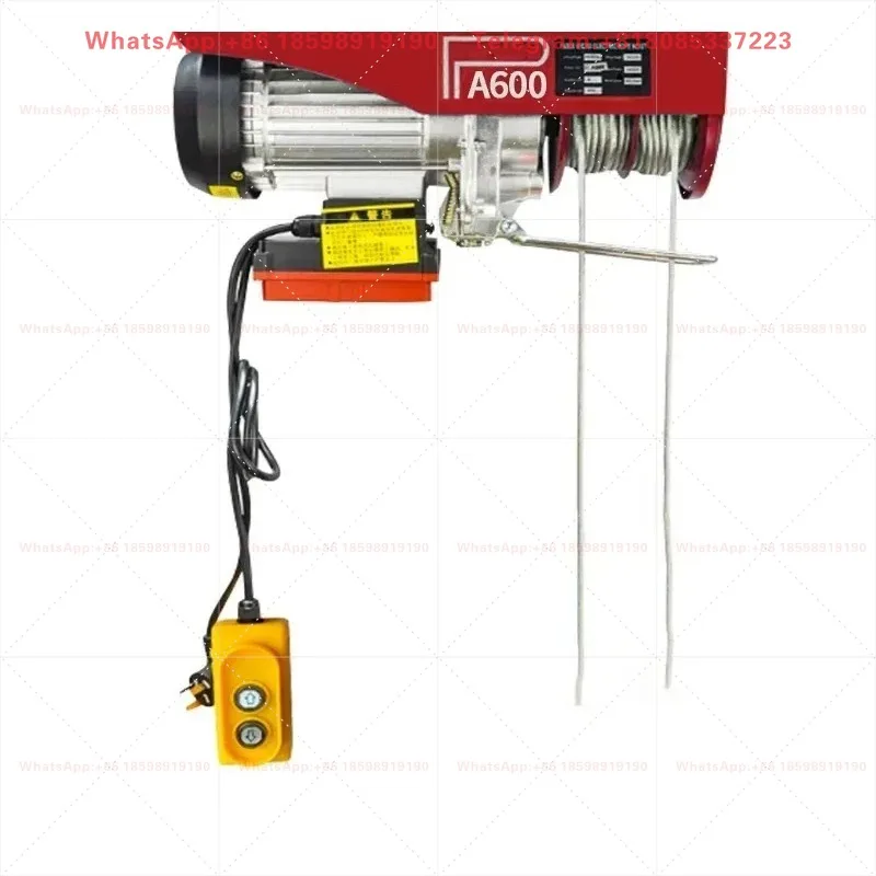 220V High Precision Remote Control Double Drum Micro Electric Hoist with Small Motor for Automatic Lifting Platform Industrial
