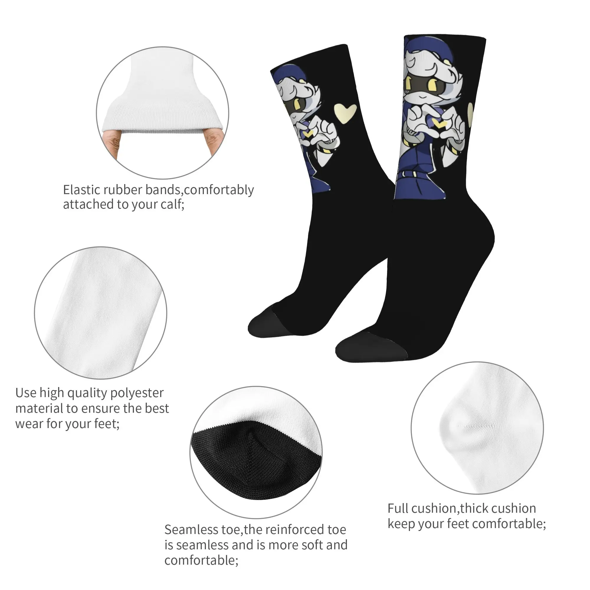 Autumn Winter Cool Women Men Murder Drones Love Socks Game Sweat Absorbing Basketball Socks