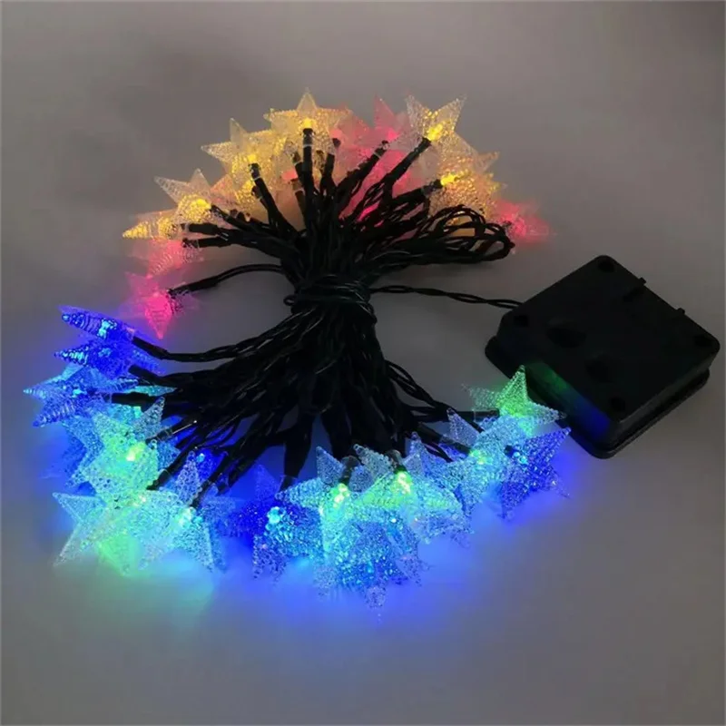 

8 Modes Twinkle Fairy Lights Solar Powered Star String Lights Waterproof for Lawn Landscape Christmas Decoration 50LED
