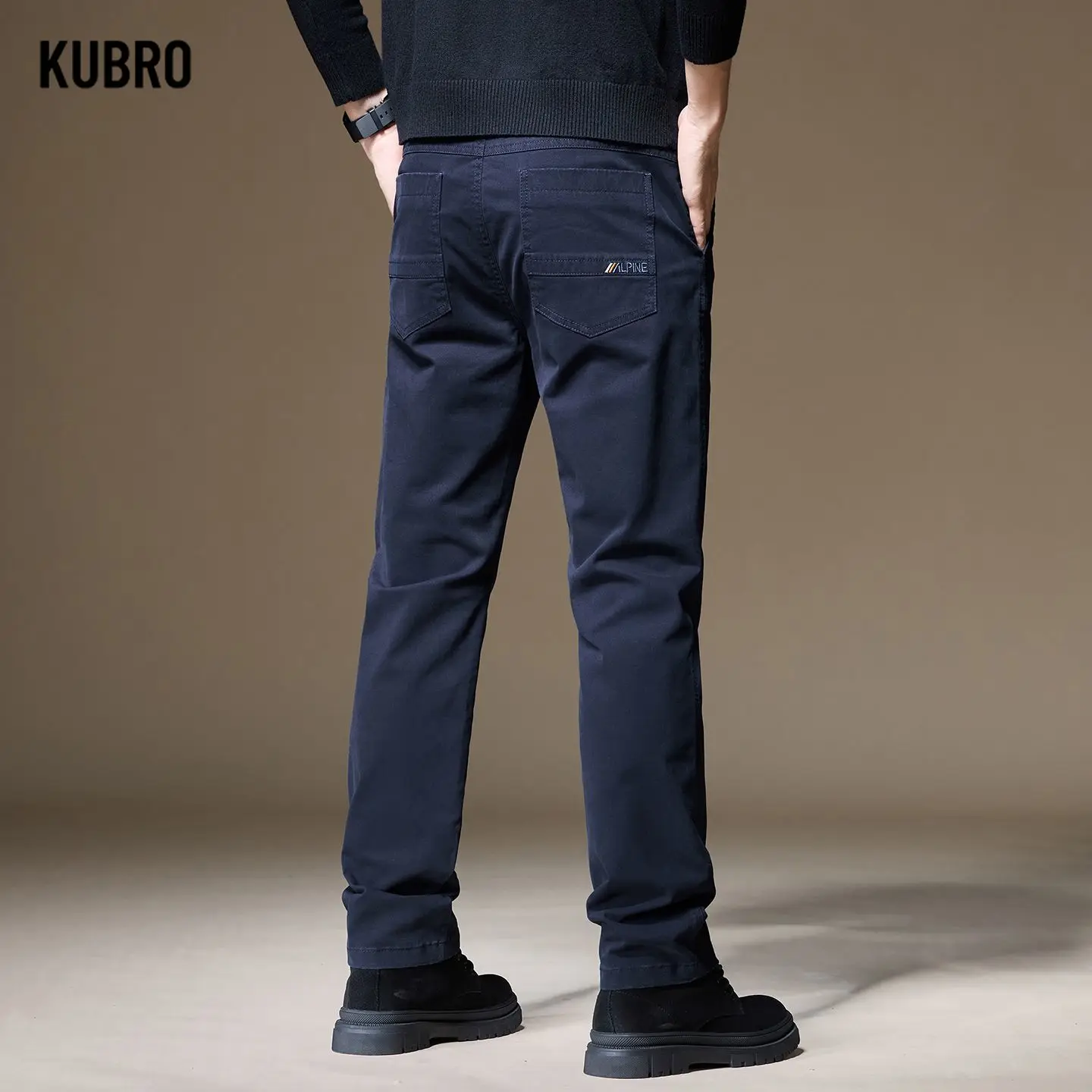 

Мужские брюки, повседневные хлопковые однотонные осенние прямые деловые рабочие брюки, модные брюки высокого качества, мужские повседневные брюки