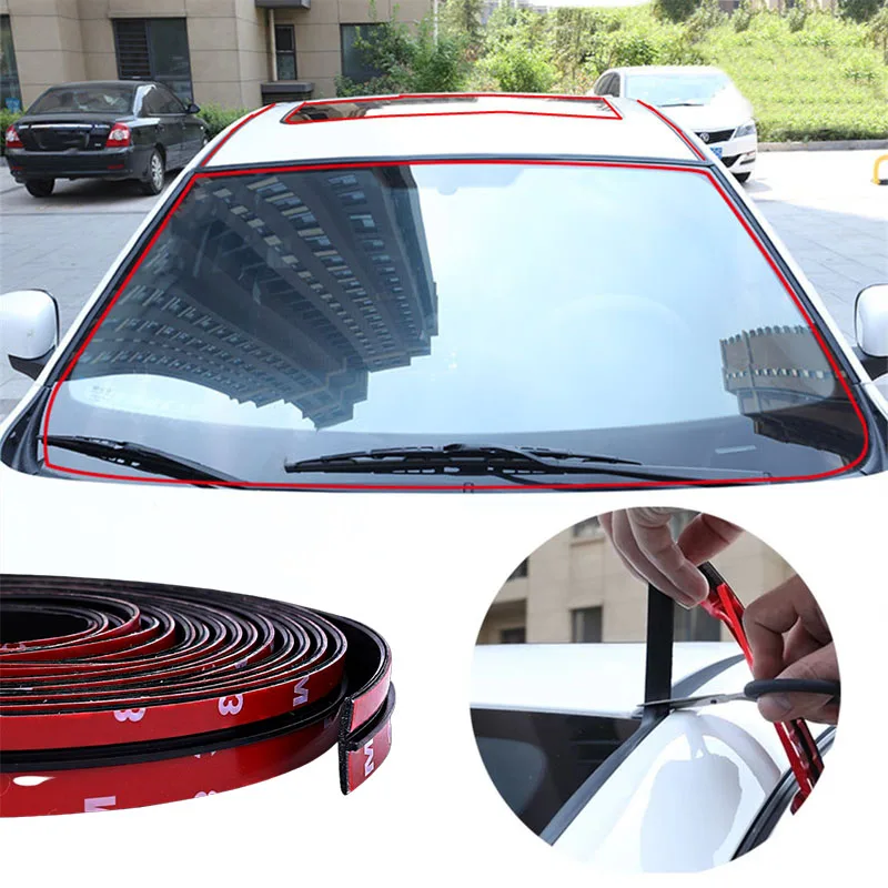 Rubber Car Seals Edge Sealing Strips Auto Roof Windshield Car Sealant Protector Strip Window Noise Insulation Filler Accessories