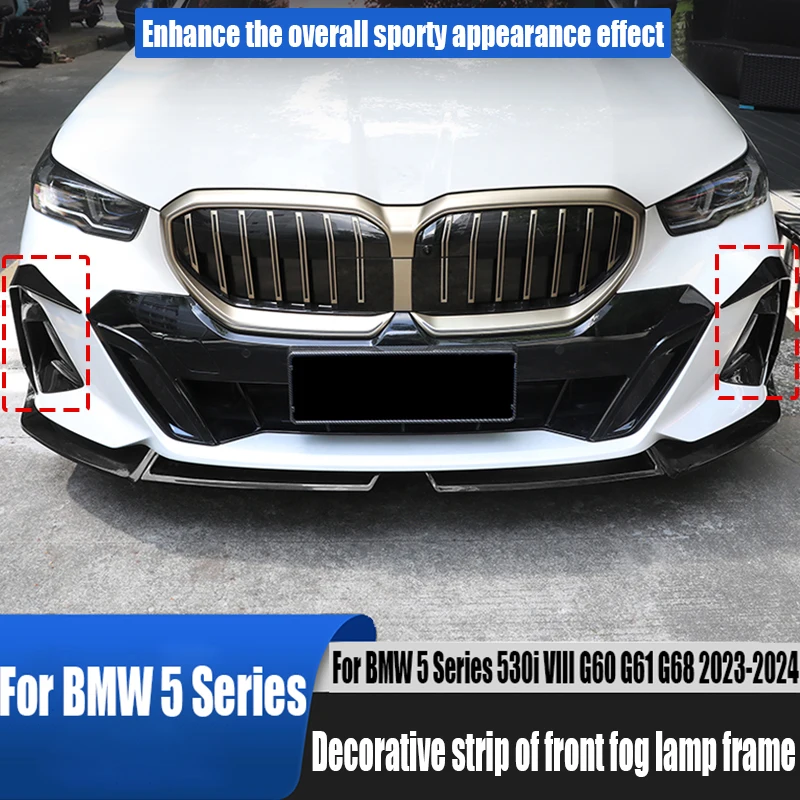 

Front fog lamp frame decorative strip car exterior decoration accessories For BMW 5 Series 530i VIII G60 G61 G68 2023 2024