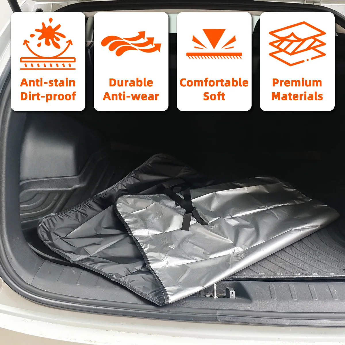 YONGRUN Car Trunk Cargo Mat Waterproof Nonslip Liner Rear Floor Protector Easy Clean Storage Pad for SUV Sedan Truck Accessory