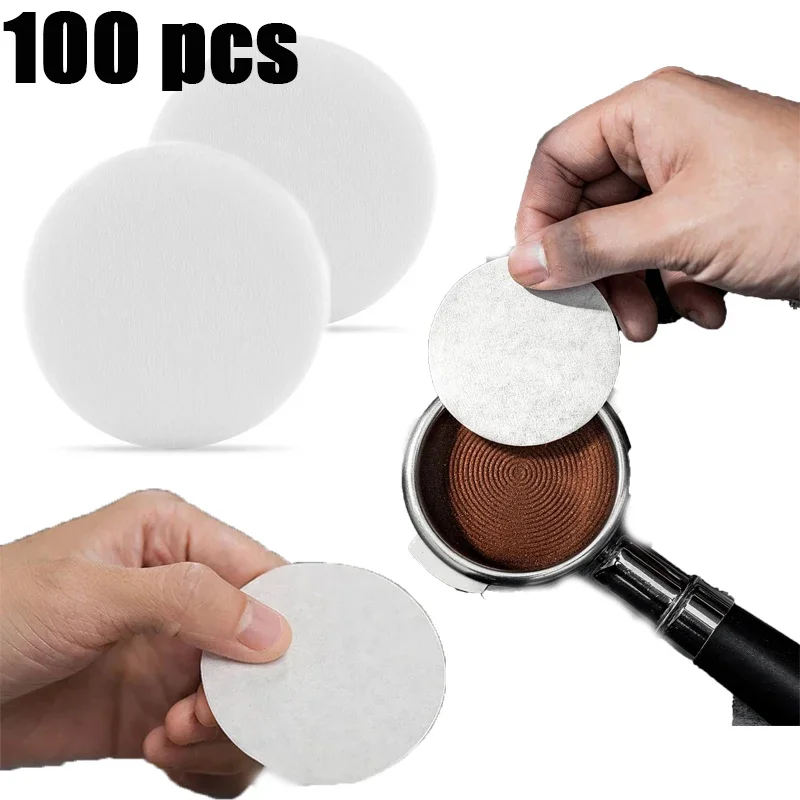 100pcs Espressos White Filter Papers 58mm/60mm Replacement Coffee Papers Round Coffee Filter Papers for Espressos Maker