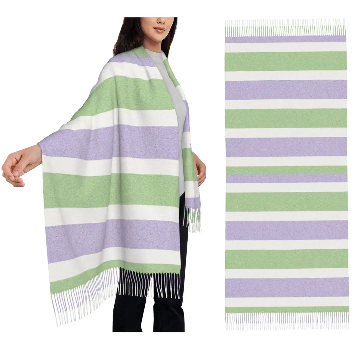 

Женский цветной шарф, шарфы с кисточками, женские мягкие теплые шали и накидки, длинная осенне-зимняя шаль