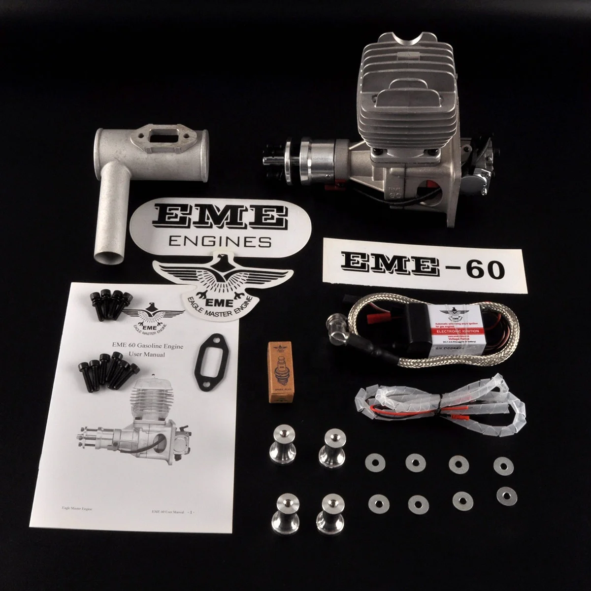 EME 60CC Model Airplane Toys Gasoline Engine Natural Air Cooling 60cc Displacement RC Plane Engines