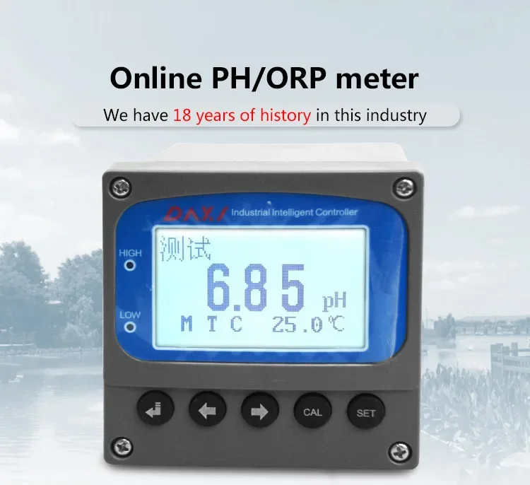 smart automatic adjust ph orp ec and tds regulator controller system pump desktop led display high accuracy digital ph meter