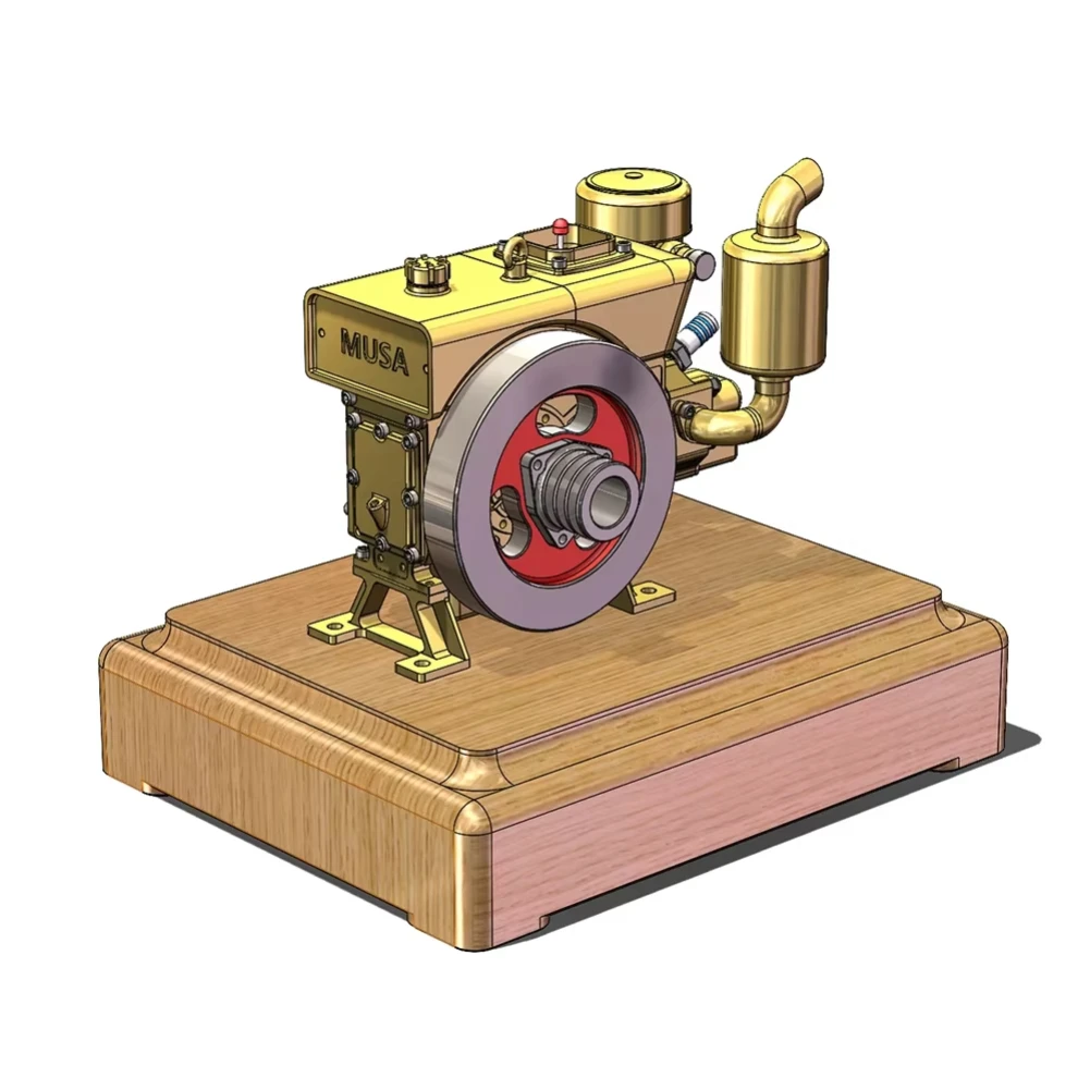 Single-cylinder Simulation Engine Model Toy No.2 Non-static Burning Oil Can Be Used As A Gift for Collections Physics Experiment