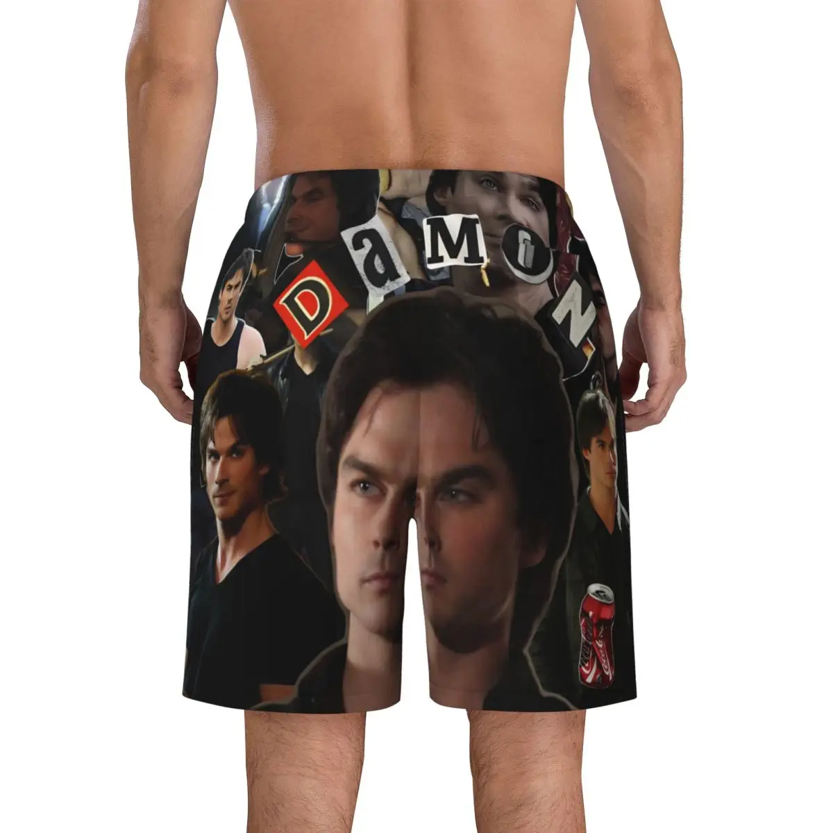 The Vampire Diaries Damon Salvatore TV Series Gym Shorts Summer Beach Short Pants Men Sports Fitness Quick Dry Swimming Trunks